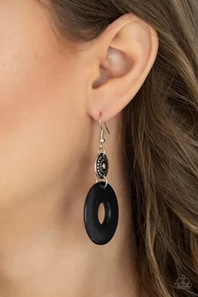 Paparazzi Earring ~ Earthy Epicenter - Black