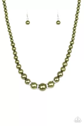 Party Pearls Green-Necklace