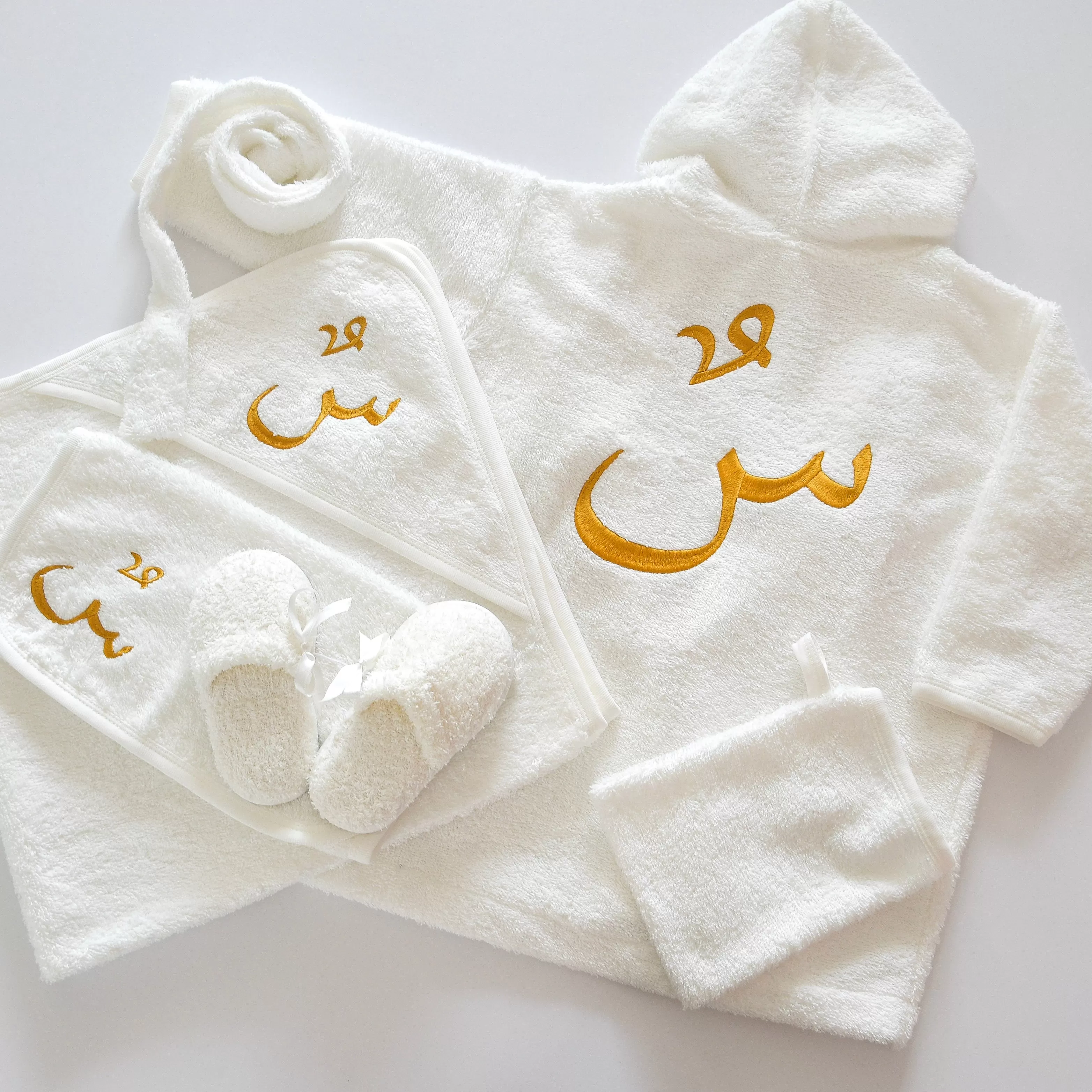 Personalised Baby Girl & Boy Bathrobe Set