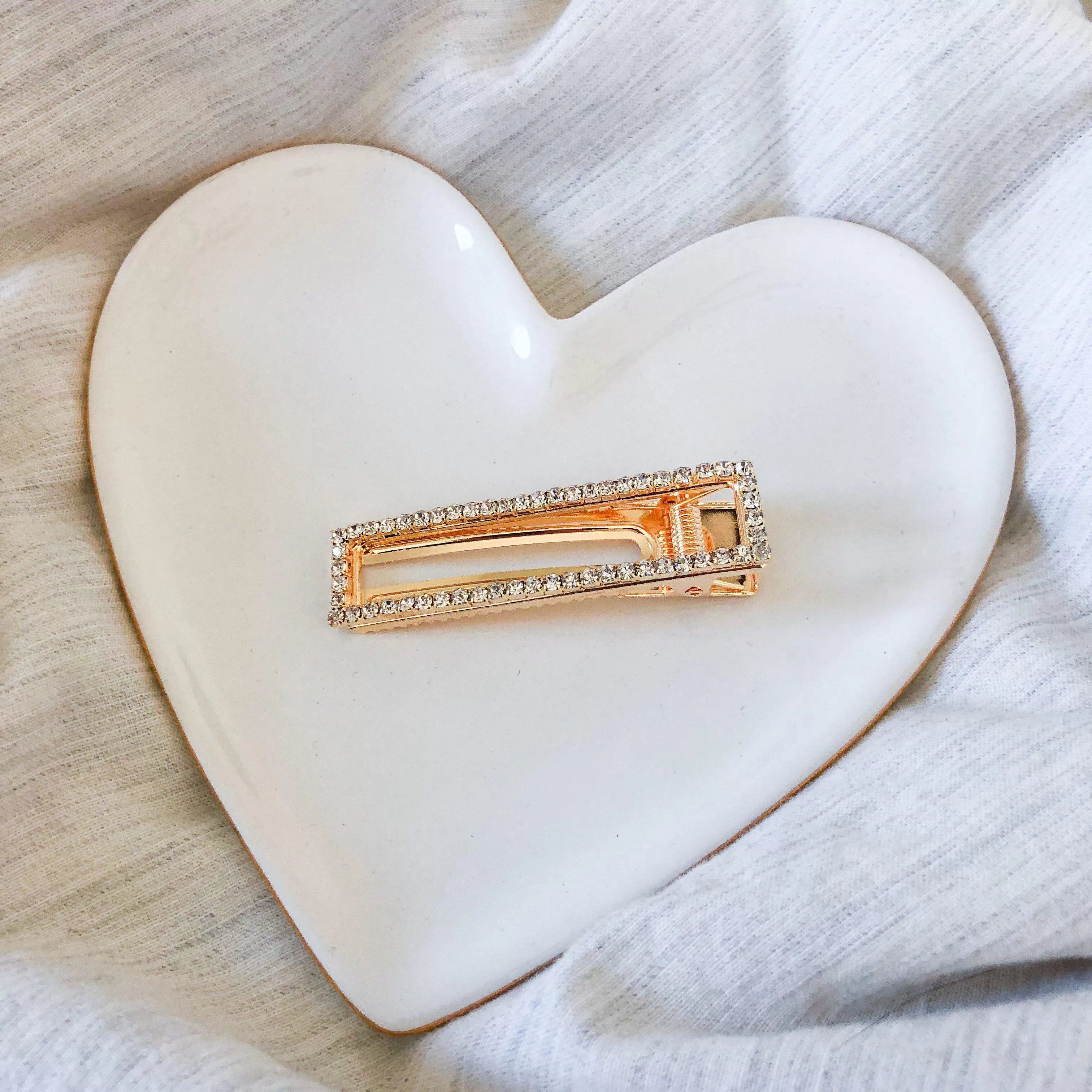 Rectangle Rhinestone Hair Clip - LAST CHANCE / FINAL SALE