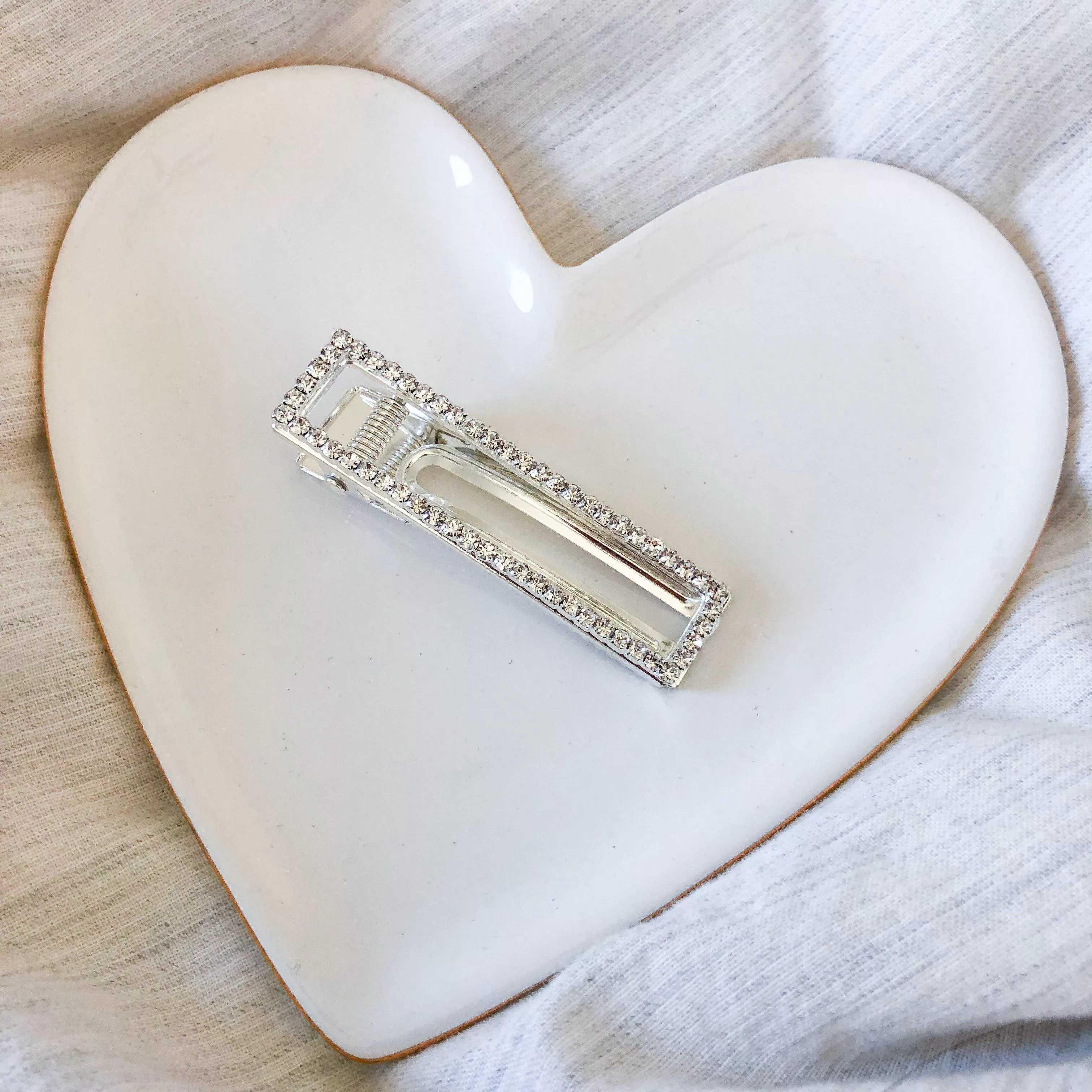 Rectangle Rhinestone Hair Clip - LAST CHANCE / FINAL SALE