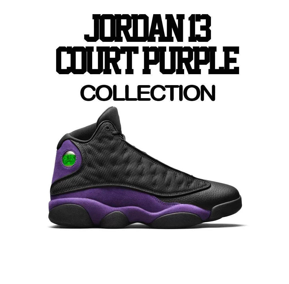 Retro 13 Court Purple Shirt - Frenemies - Black