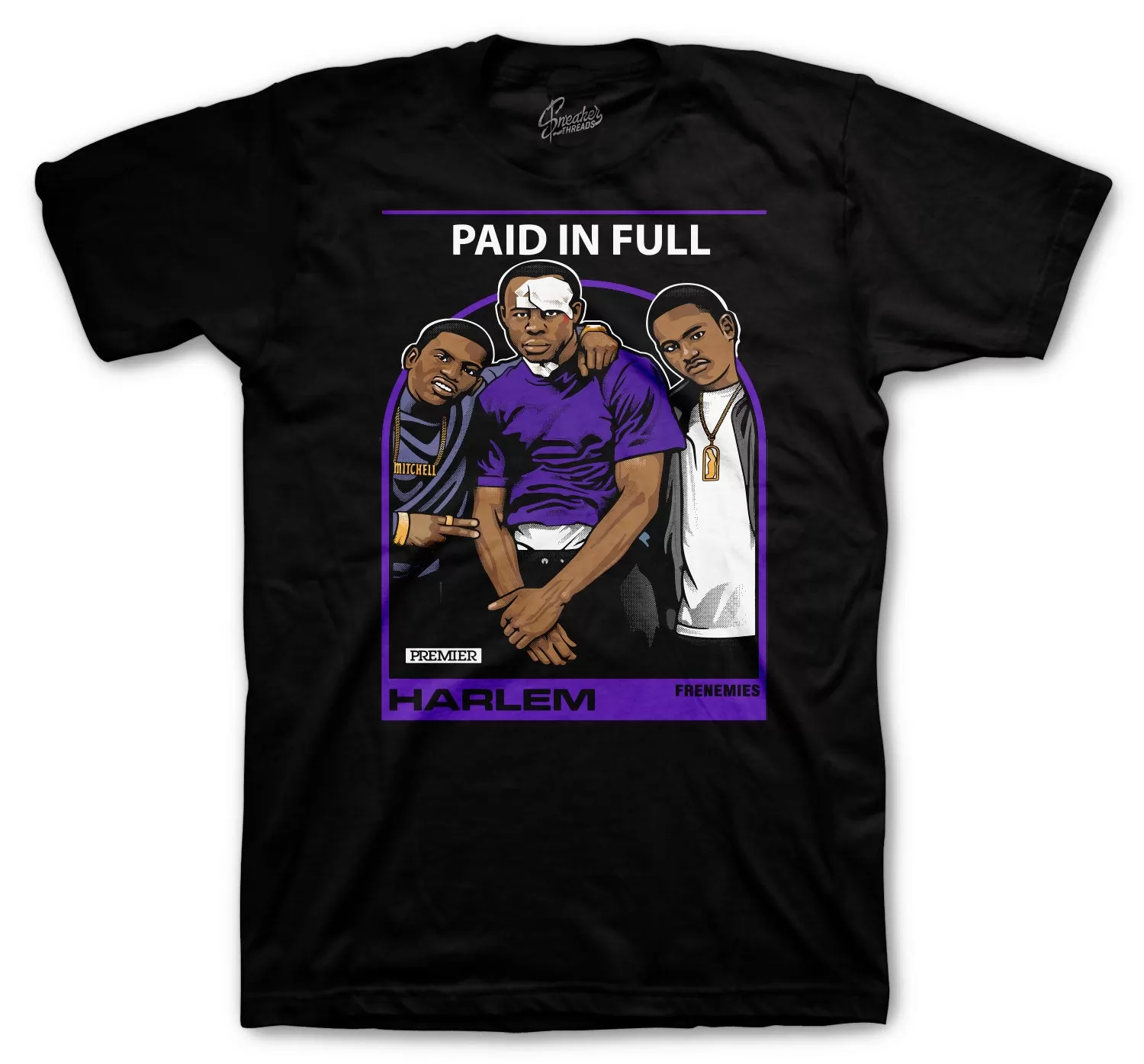 Retro 13 Court Purple Shirt - Frenemies - Black