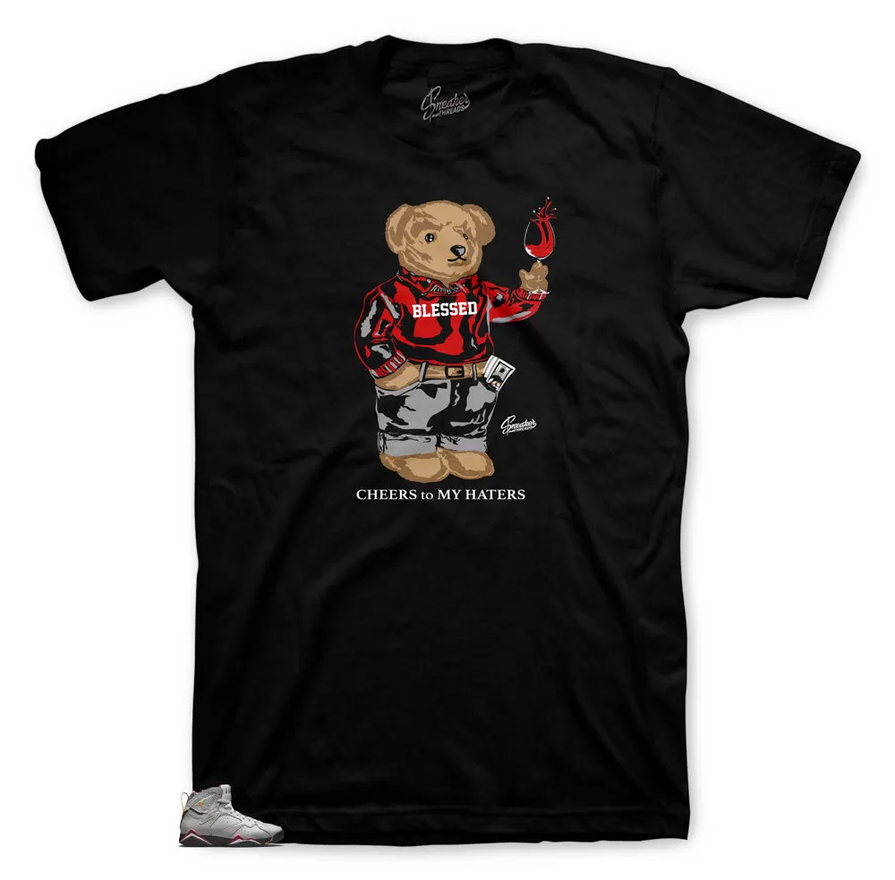 Retro 7 Reflective Shirt -Cheers Bear - Black