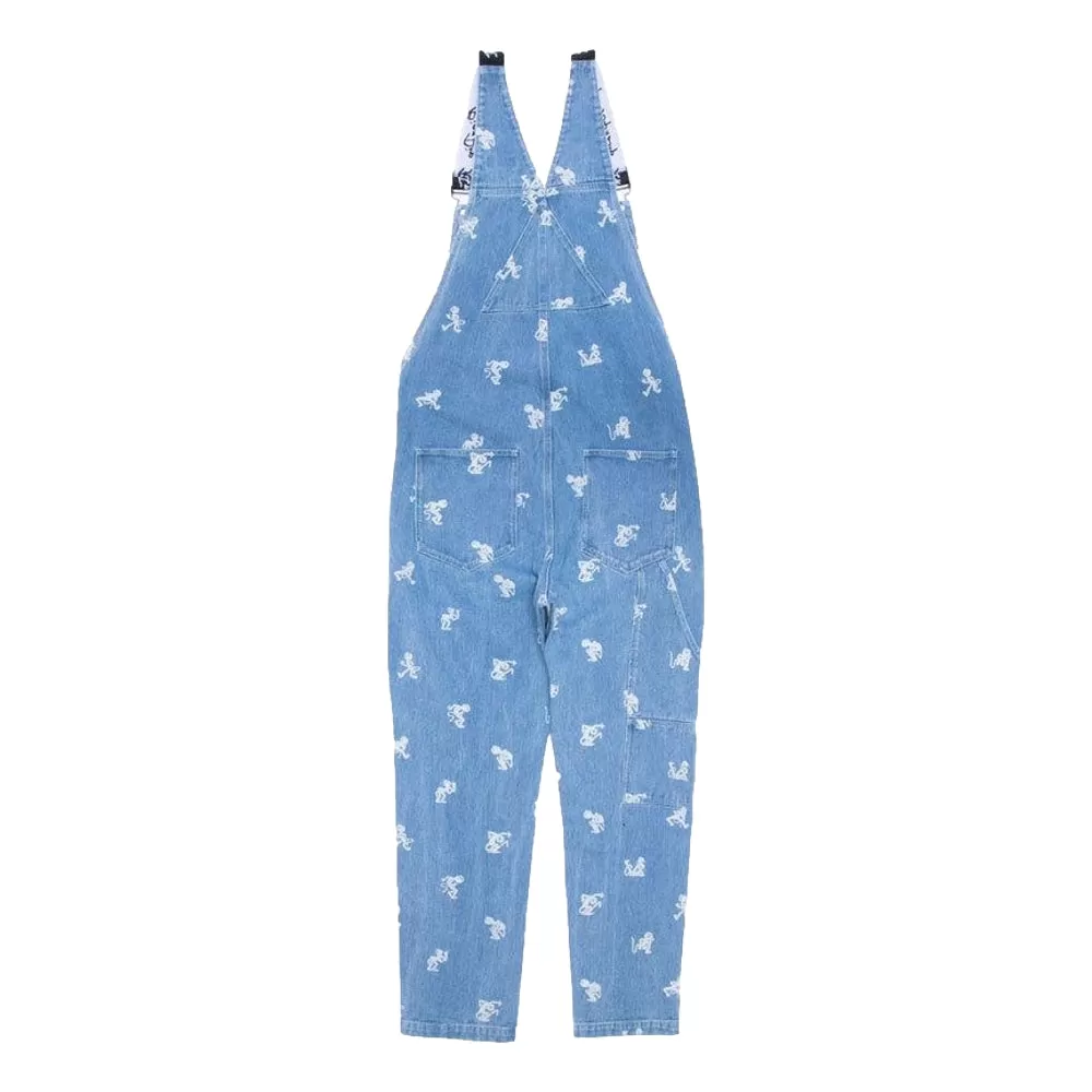 RIPNDIP DANCE PARTY DENIM OVERALLS-MEDIUM WASH