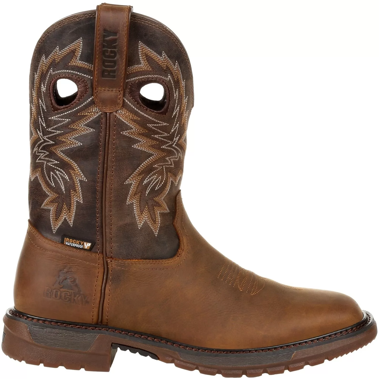 Rocky Men's Original Ride FLX 11" Sqr Toe WP Western Work Boot- RKW0336