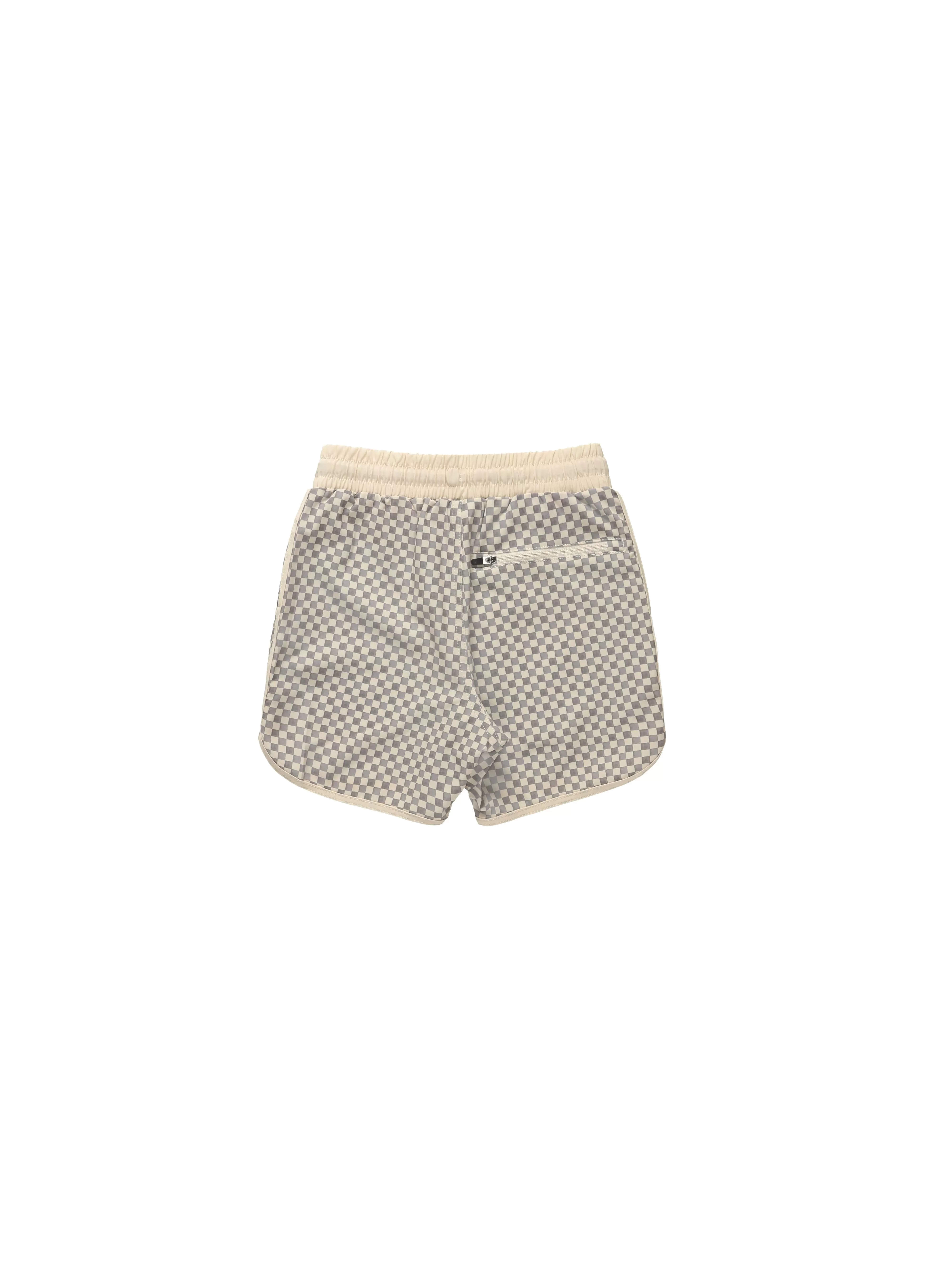 Rylee & Cru - Grey Micro Check Del Mar Short