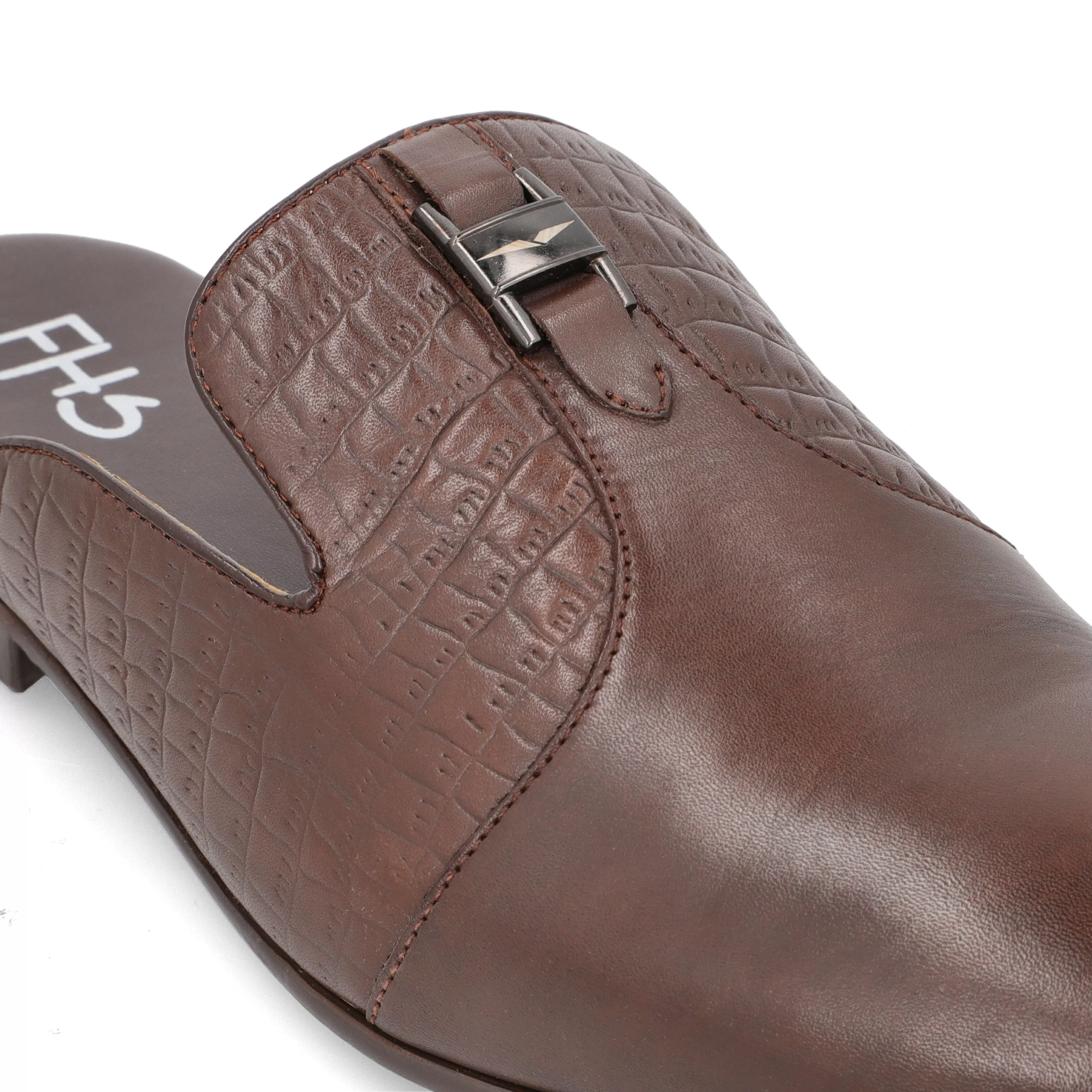 Signature FHS Buckled Mules - Brown