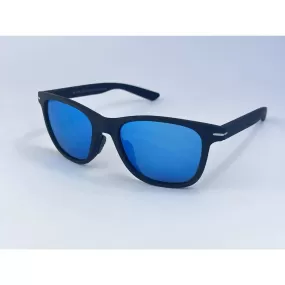 Smoke & Blue Rubber Wayfarer