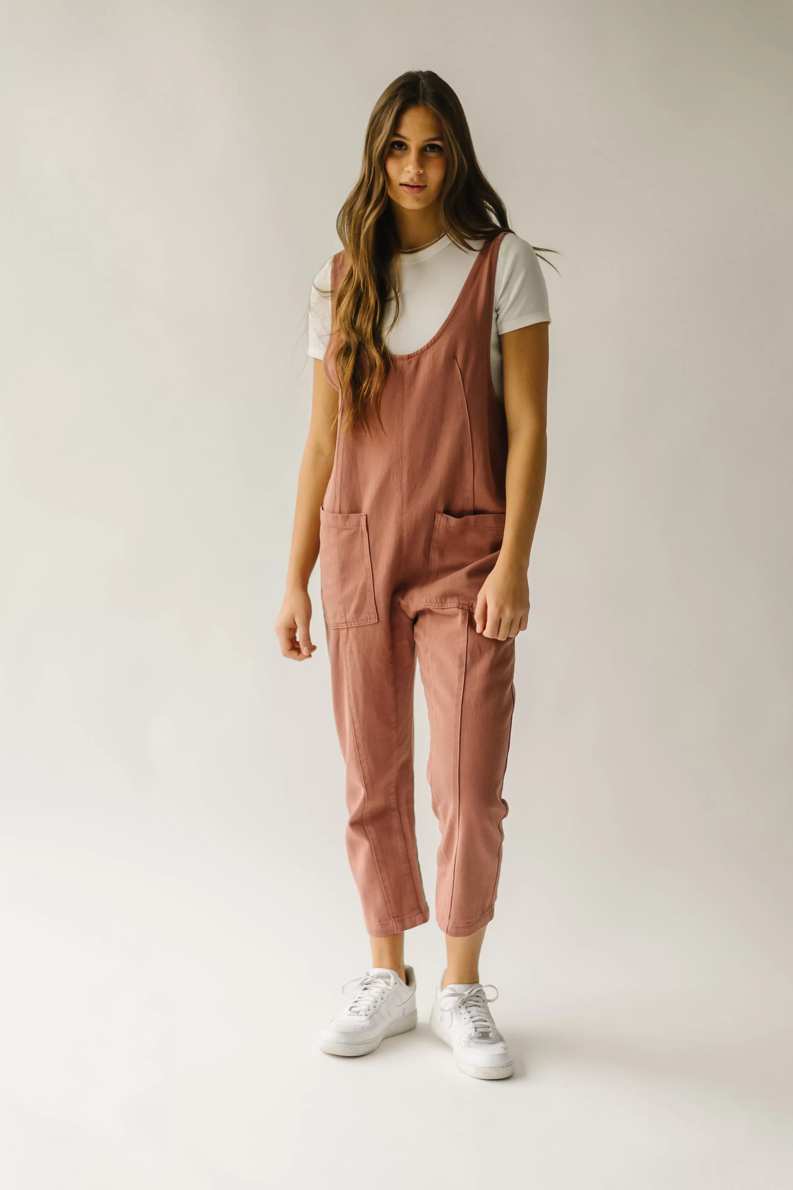 The Beckman Denim Overall in Rose