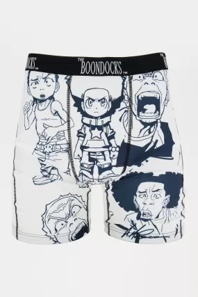 The Boondocks Sketch Boxer Brief - Black/White