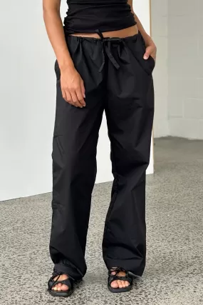 Thirties Straight Cotton Pant in Black