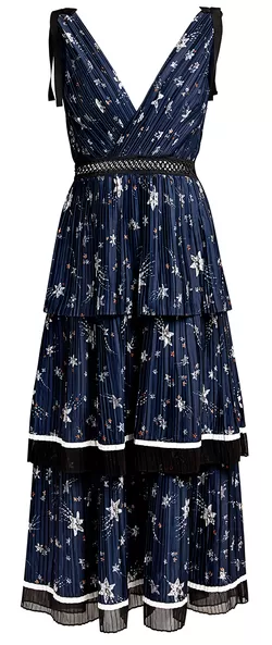 Tiered Star Midi Dress