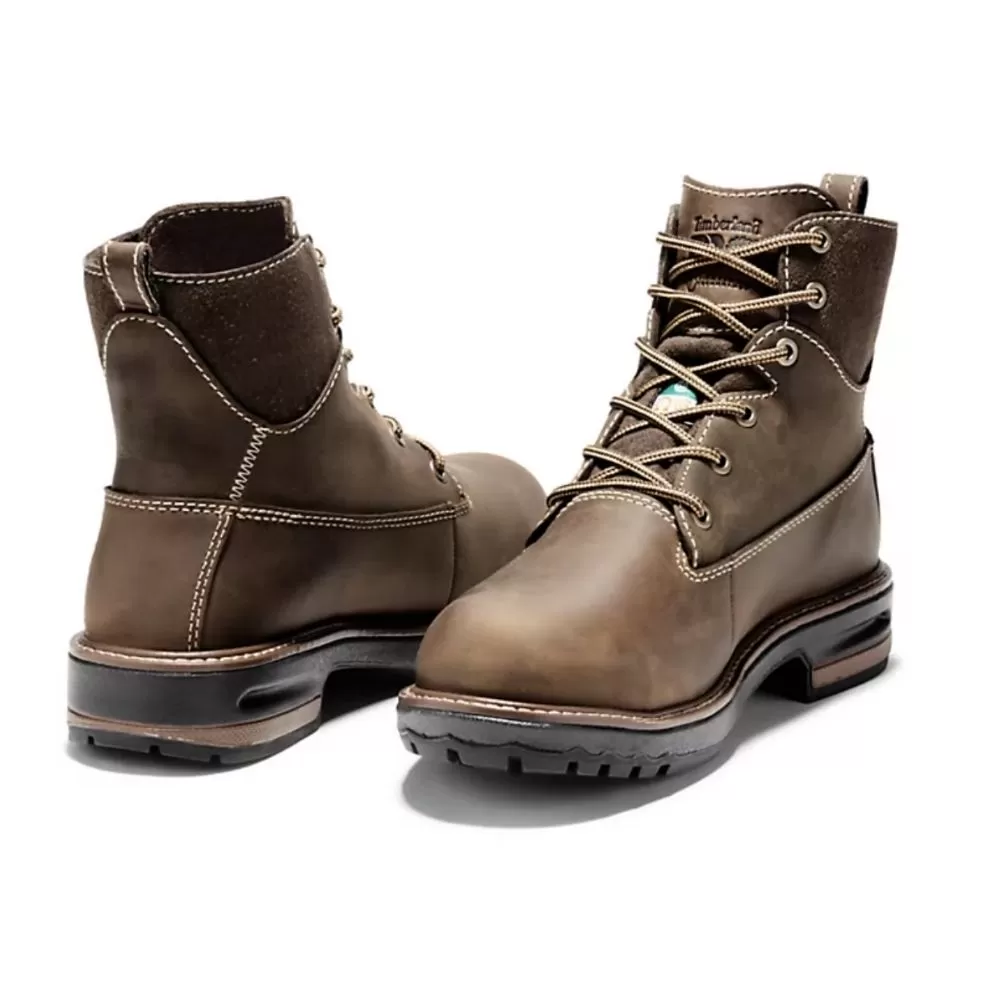 Timberland PRO Hightower Women's 6 Inch Steel Toe Safety Work Boot A1KJU - Brown