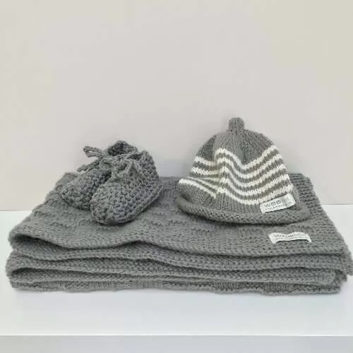 Travel Rug, Beanie & Booties Set