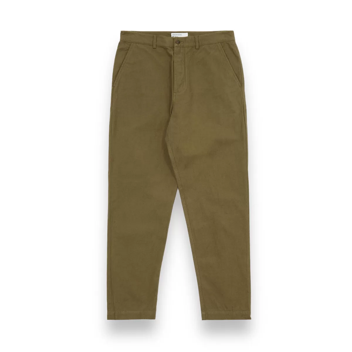 Universal Works Military Chino nebraska cotton olive