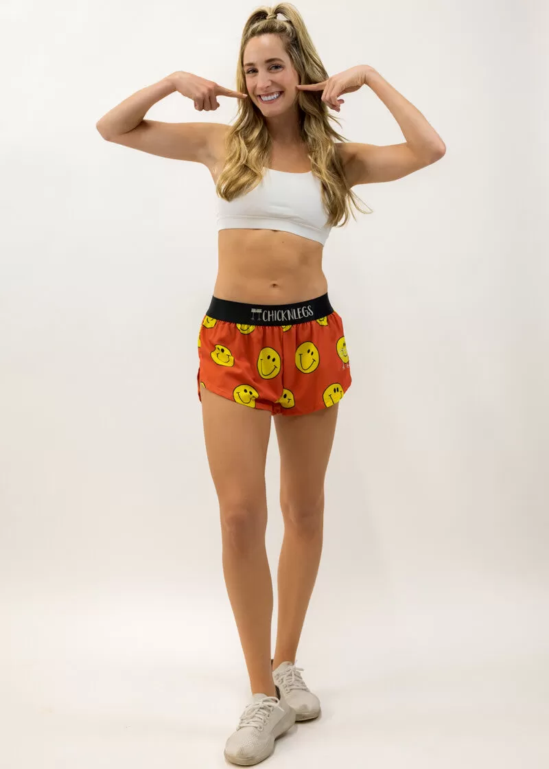 Women's Smiley 1.5" Split Shorts