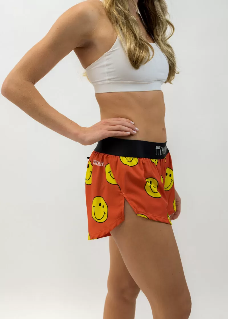 Women's Smiley 1.5" Split Shorts