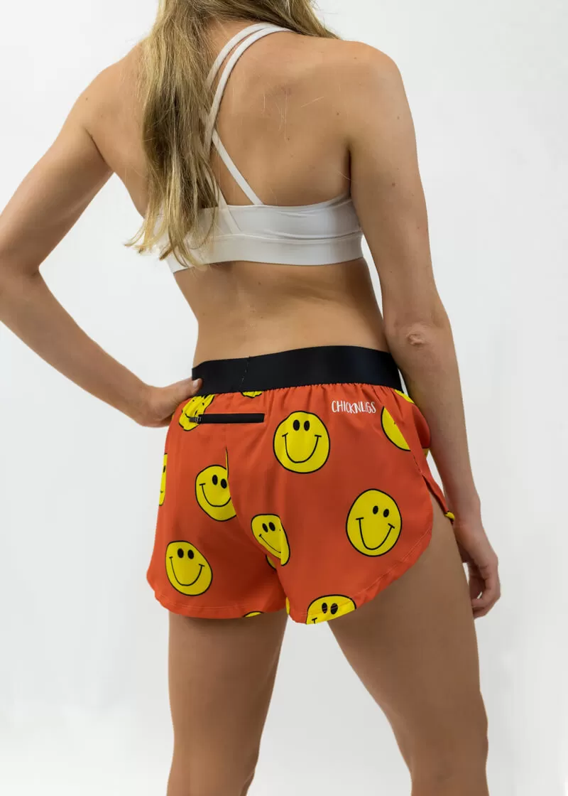 Women's Smiley 1.5" Split Shorts