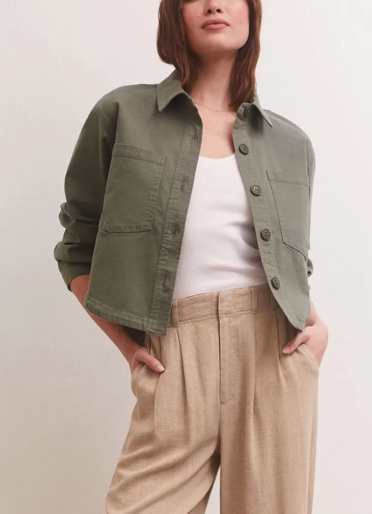 Z Supply All Day Cropped Twill Jacket