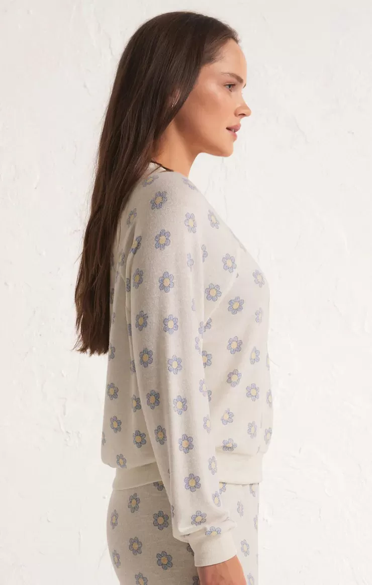 Z Supply ‘Dazed Daisy V Neck Ls Top’