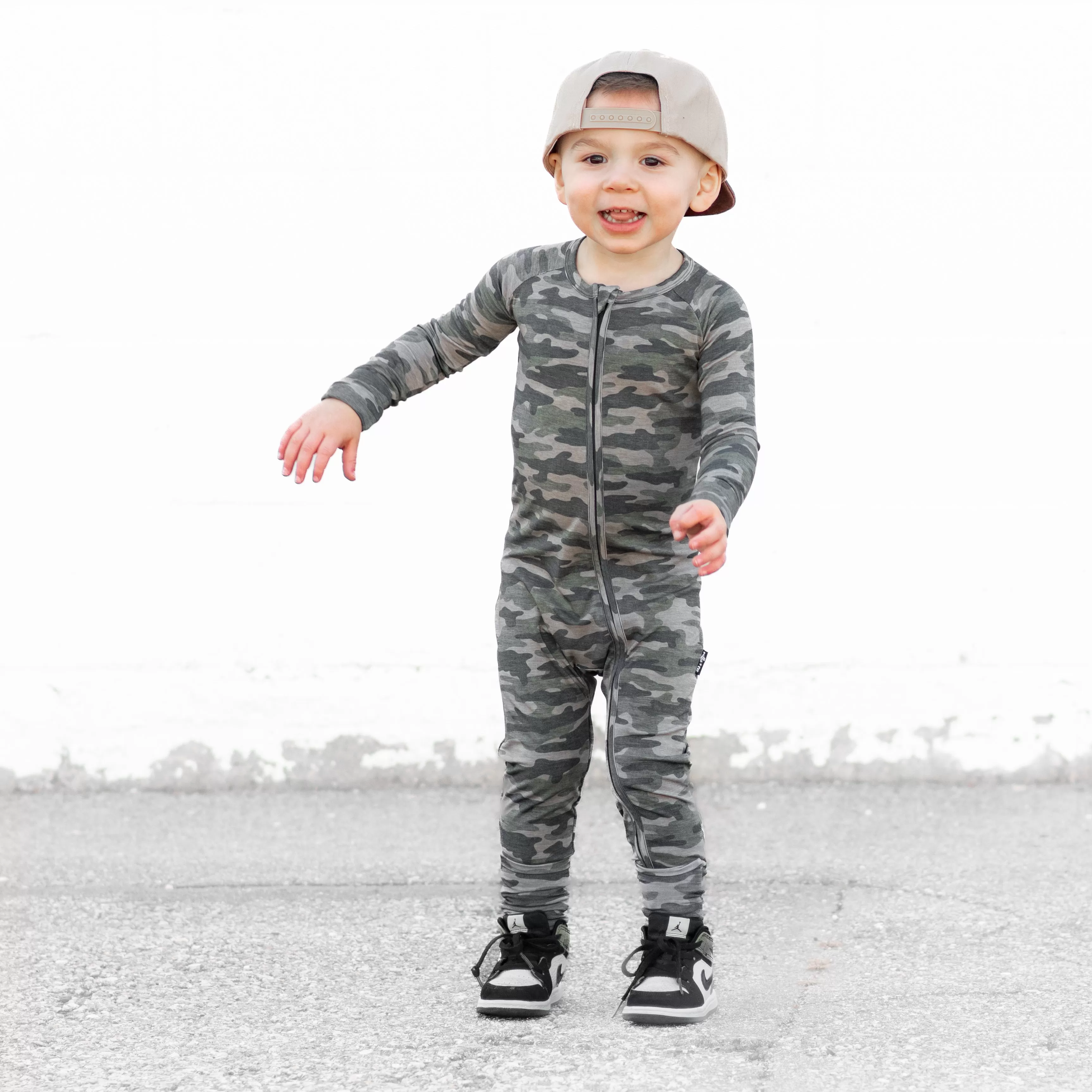 ZIP ROMPER BAMBOO - Chris Camo